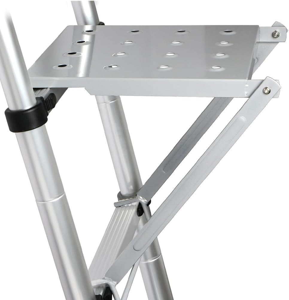 Extension Ladder Work Platform Tool Stand Anti Slip 330lb Capacity Foldable