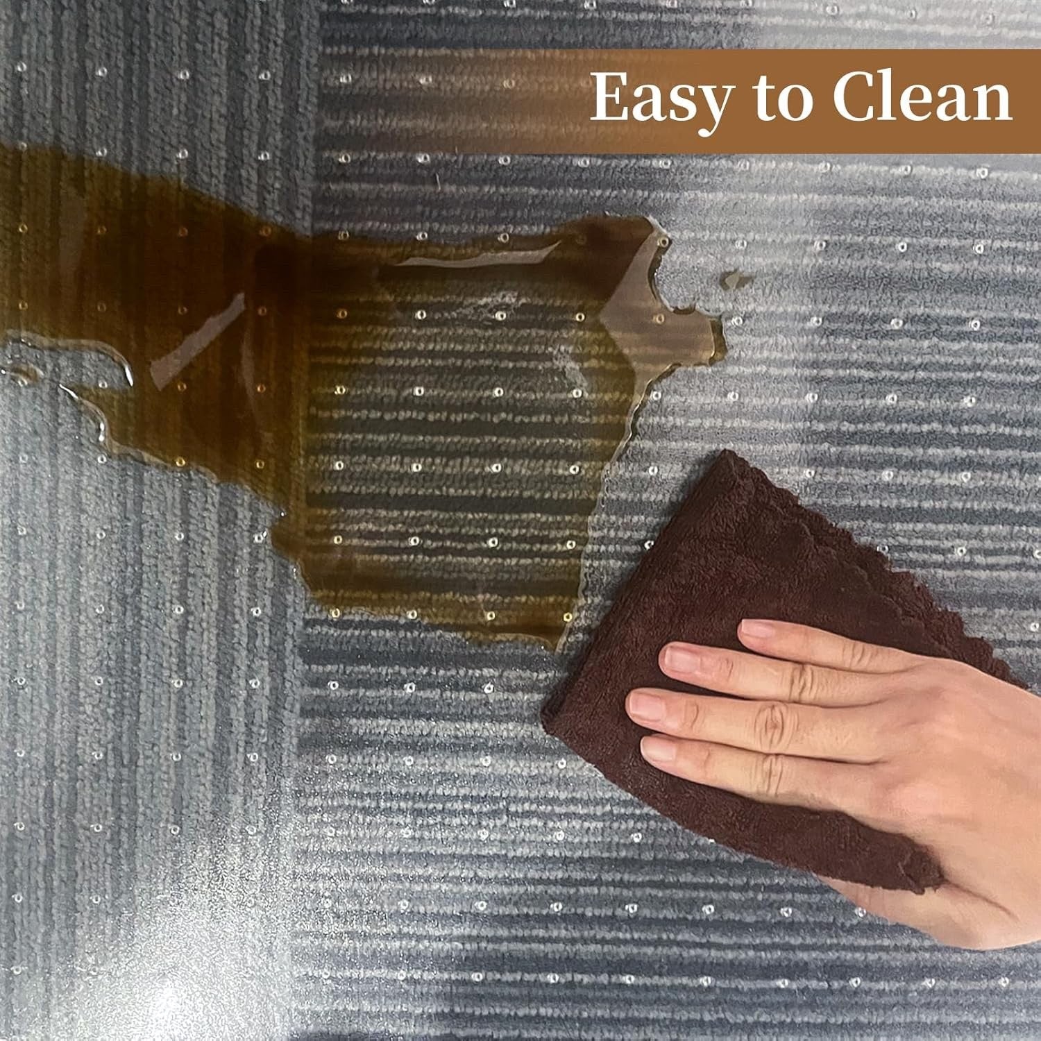 Clear Chair Mat 114x135cm for Low Pile Carpet Thick Non Slip Studded Floor
