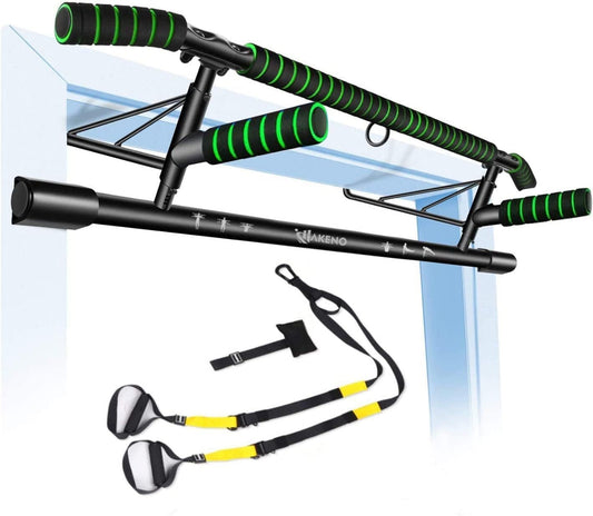 Pull Up Bar Door Frame Fitness Chin-Up Bar for Home Gym Equipment & Straps