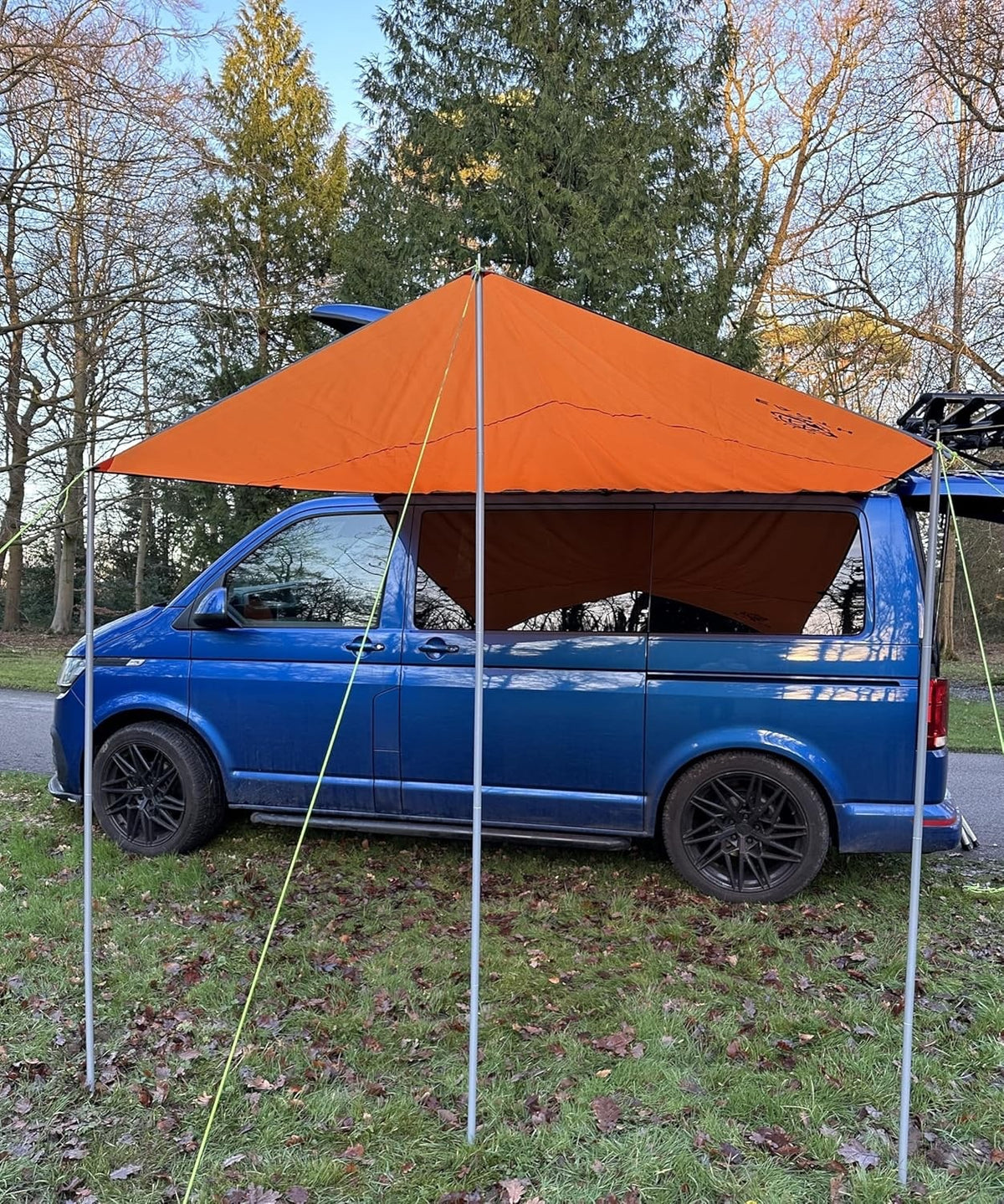 Canopy Awning Sun Shelter Camper Van 240x240cm Orange Motorhome Caravan Van