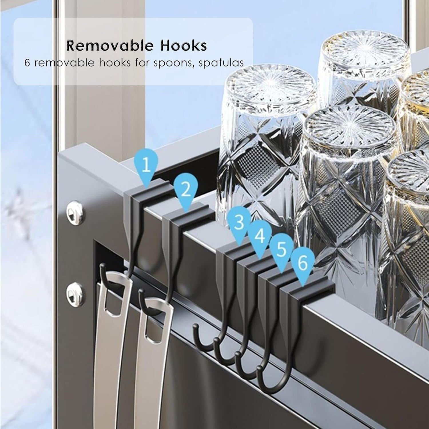 WUDLEP Over Sink Dish Drying Rack 3 Tier Large Drainer Rack