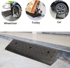 Heavy Duty Rubber Kerb Ramp 100x25x10cm Non Slip Driveway Threshold