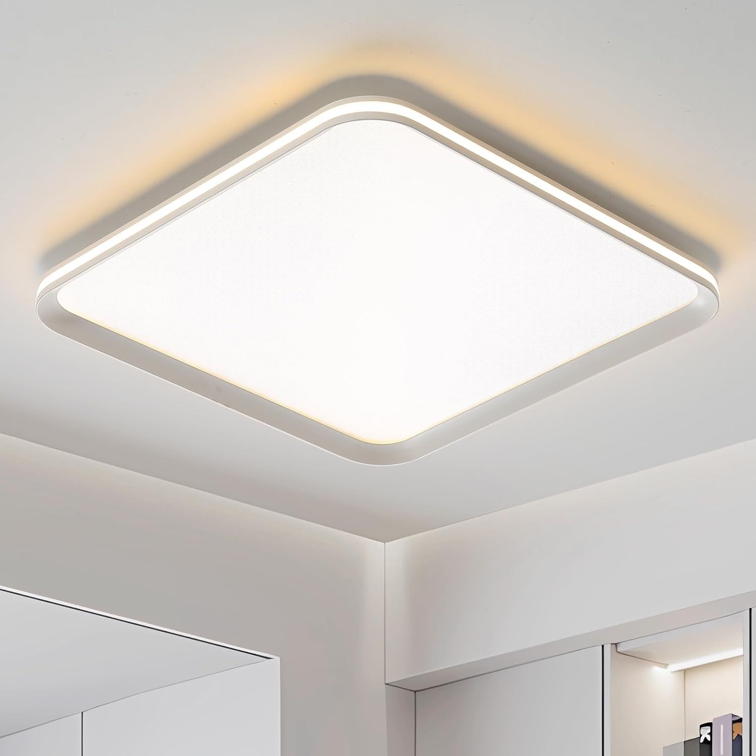 LED Ceiling Light Aluminium Dimmable 3 Colour Temperature Kitchen Bathroom
