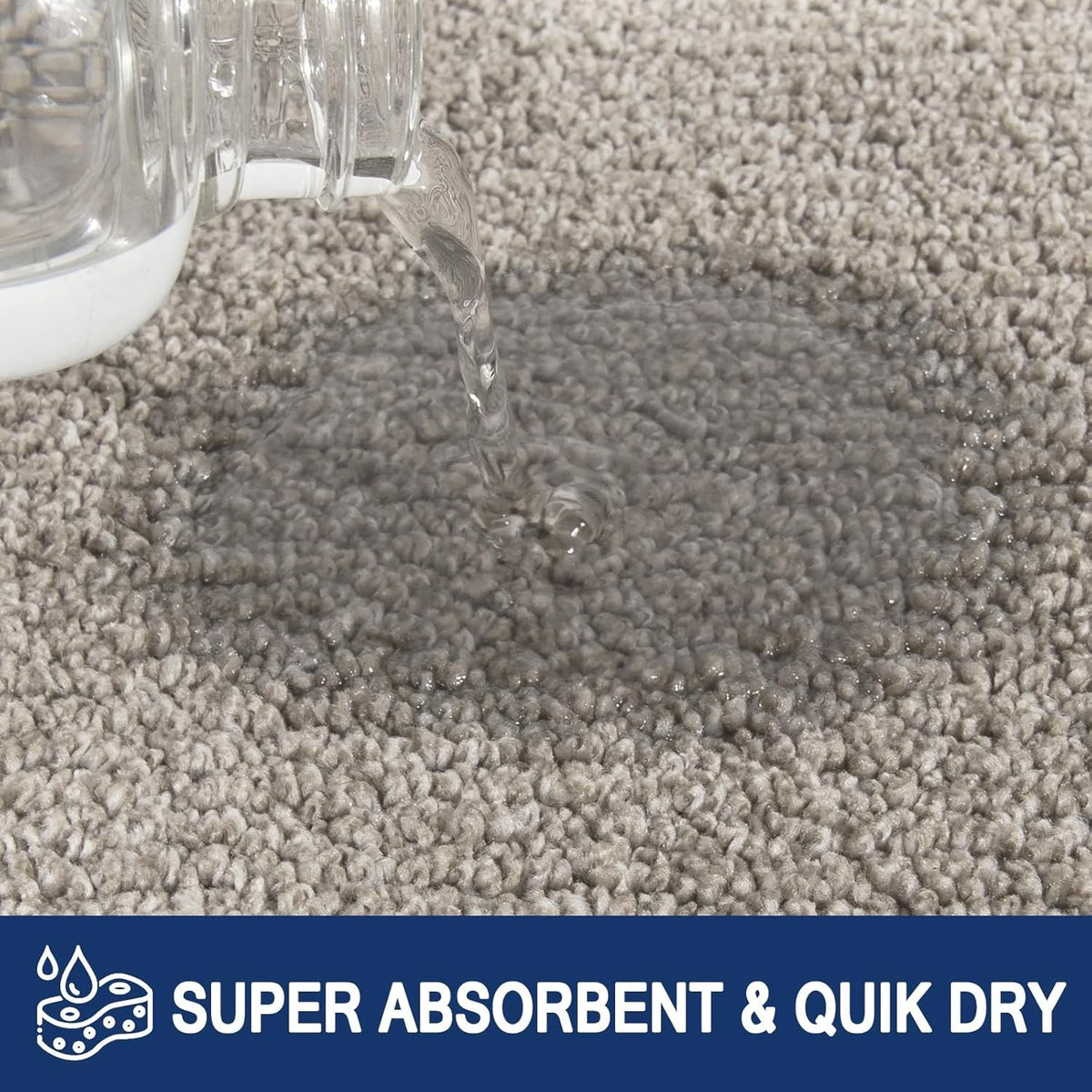 Dirt Trapper Door Mat 80x120cm Non Slip Washable Absorbent Indoor Rug Beige