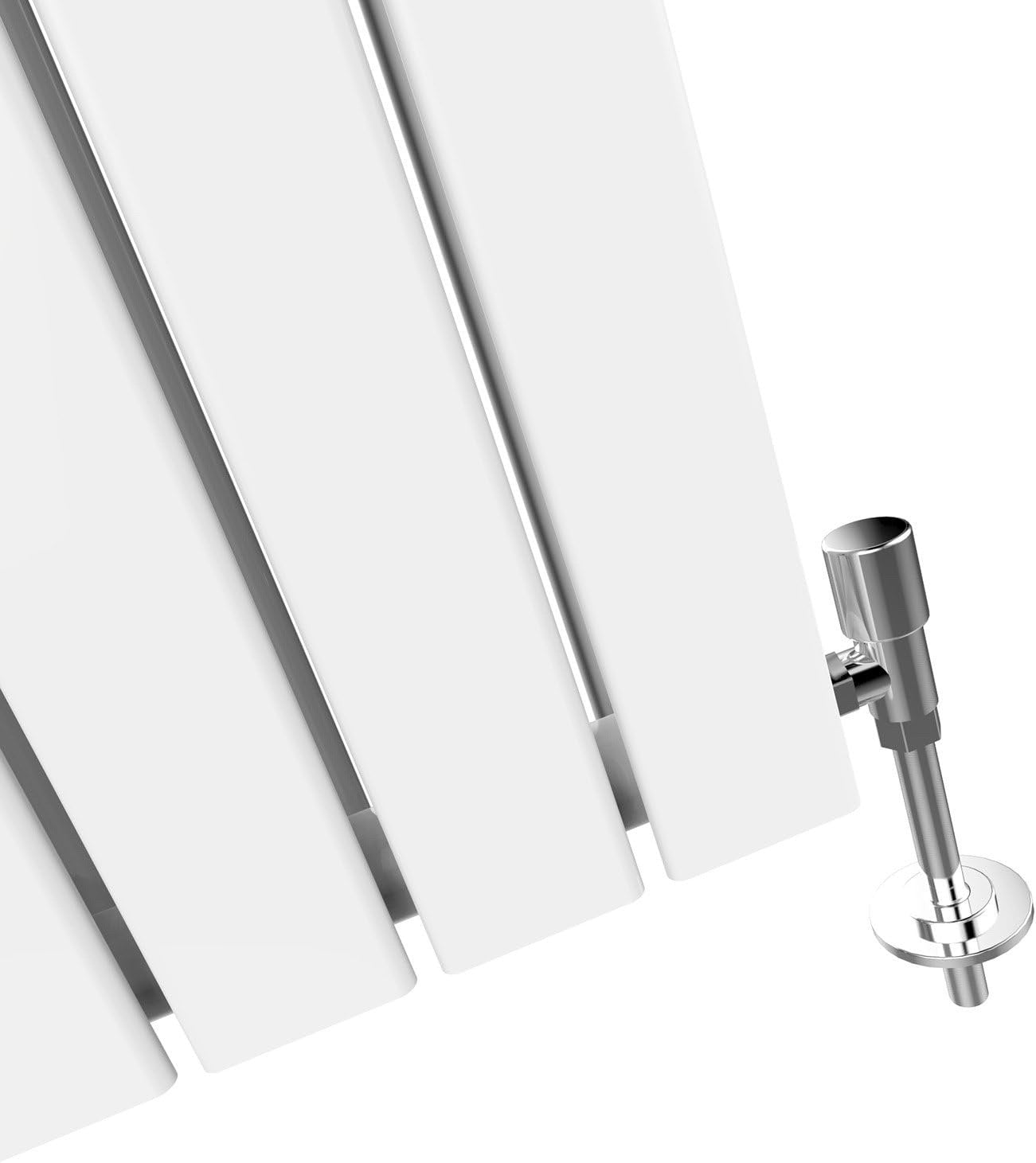 Double Panel Radiator 600x988mm White Horizontal Flat Wall Floor Mount Heater
