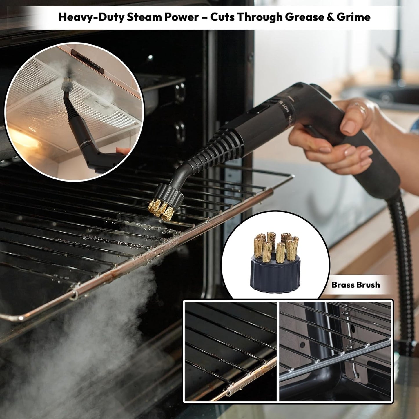 Steam Cleaner High Pressure 1800W 135C 1.6L Tank 22 Accessories Floor Grout