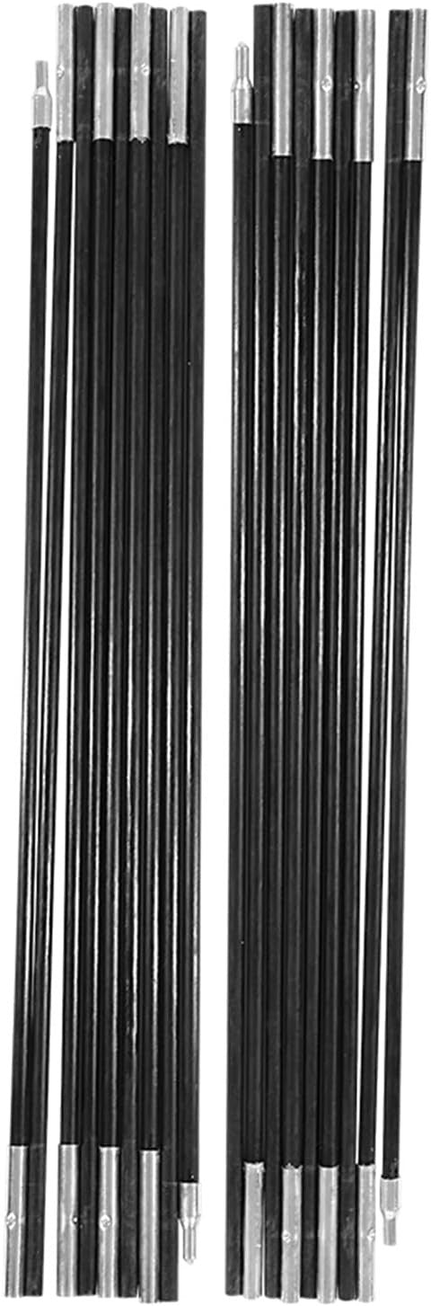 Fiberglass Tent Poles 4.9m 9 Section Awning Support Rods Camping Tarp Repair