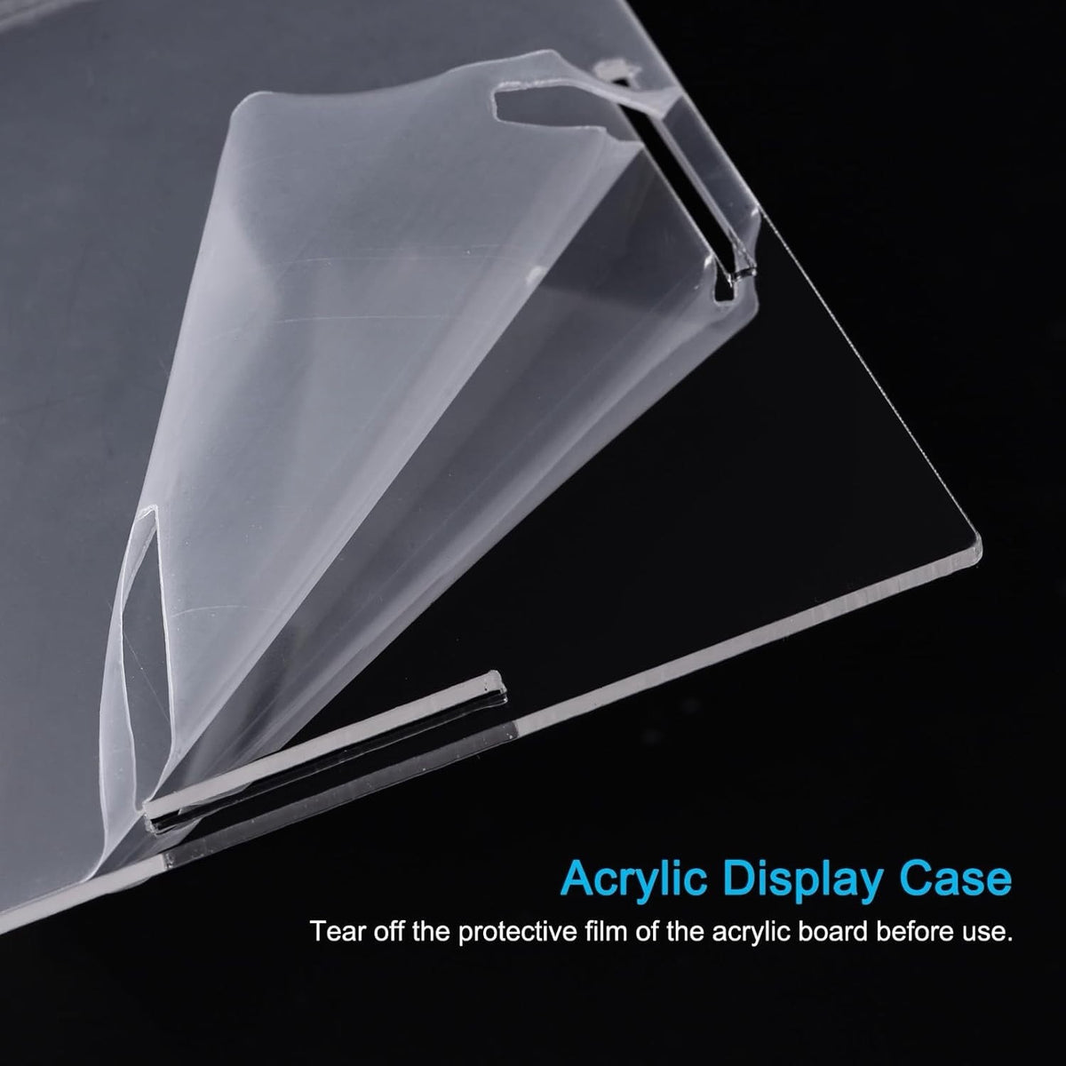 Acrylic Display Case Box Clear 36x36x26cm Dustproof Collectibles Figure Showcase