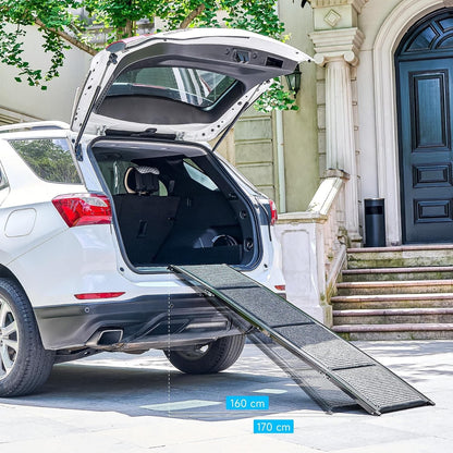 Dog Car Ramp Folding 170cm Aluminium Non Slip Pet Ramp 90kg SUV Truck Bed Sofa