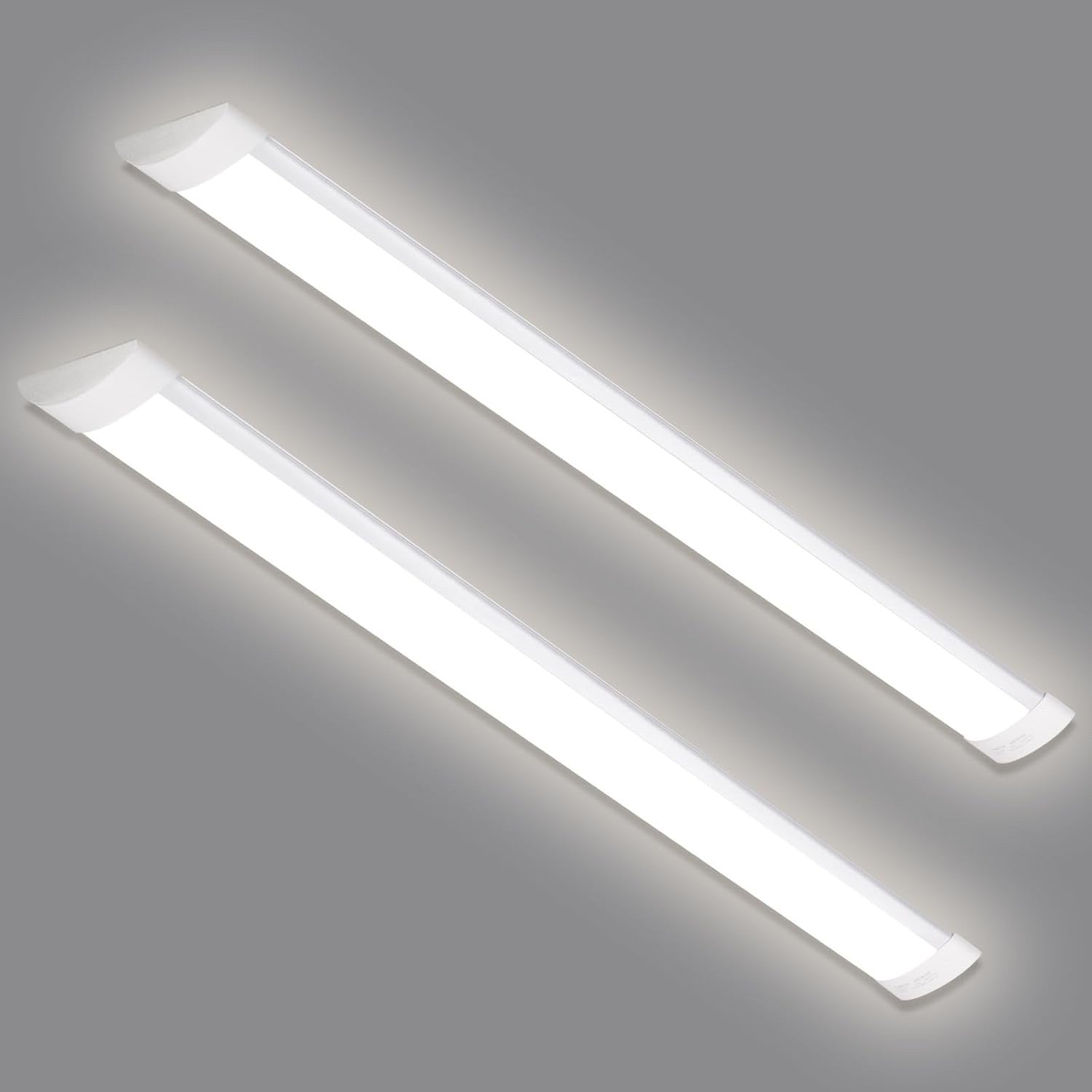 LED Batten Lights 5FT 2 Pack 50W 4500LM 4000K Ceiling Garage Workshop Strip