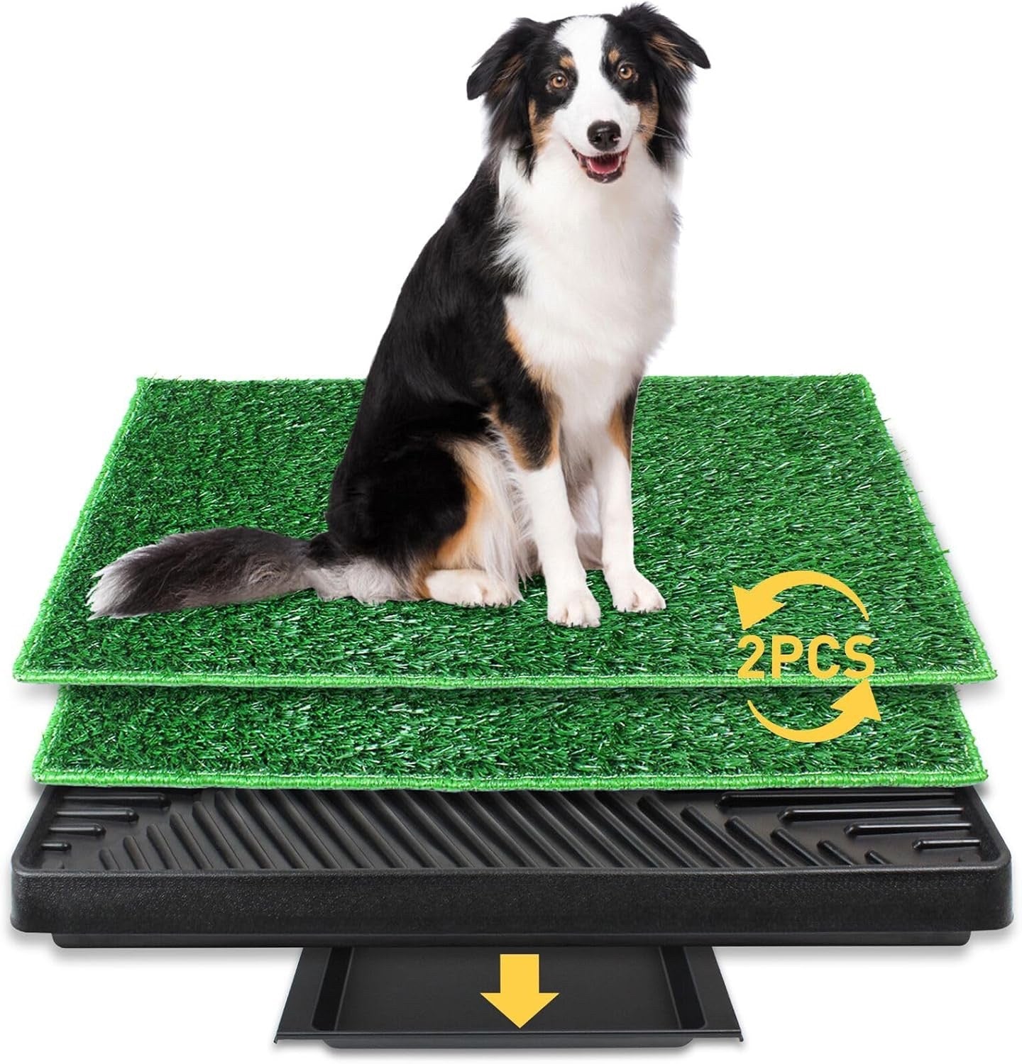 Dog Toilet Grass Pad XL 76x51 Puppy Training Tray Indoor Pet Potty Turf