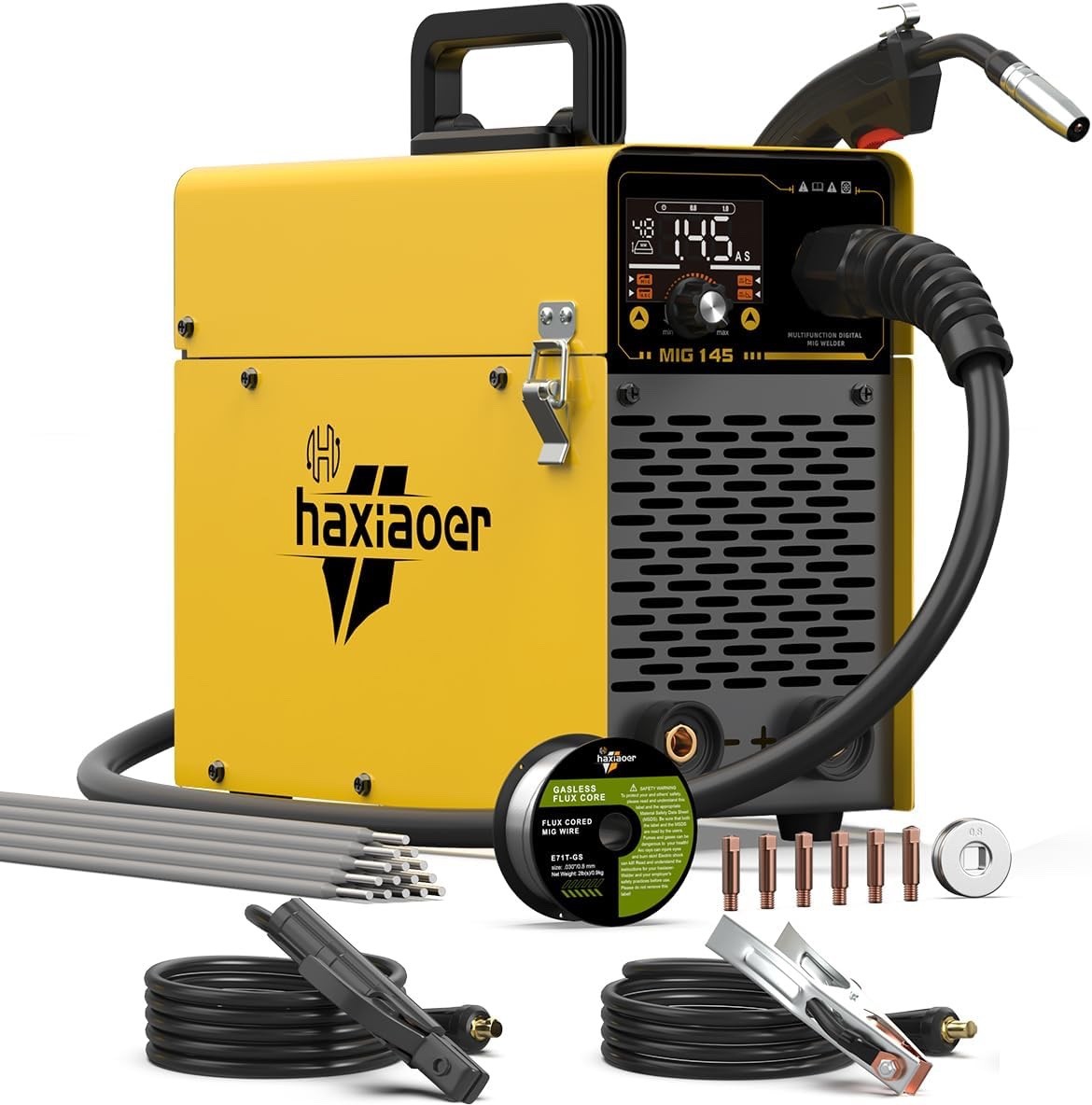MIG Welder Gasless Welding Machine 145A 3 in 1 Flux Core MMA TIG 240V Portable