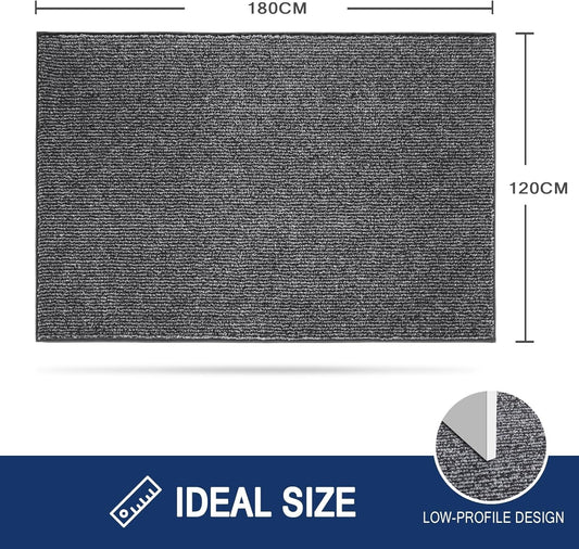 FCSDETAIL Dirt Trapper Indoor Door Mat 120x180 cm Machine Washable Entrance Rug