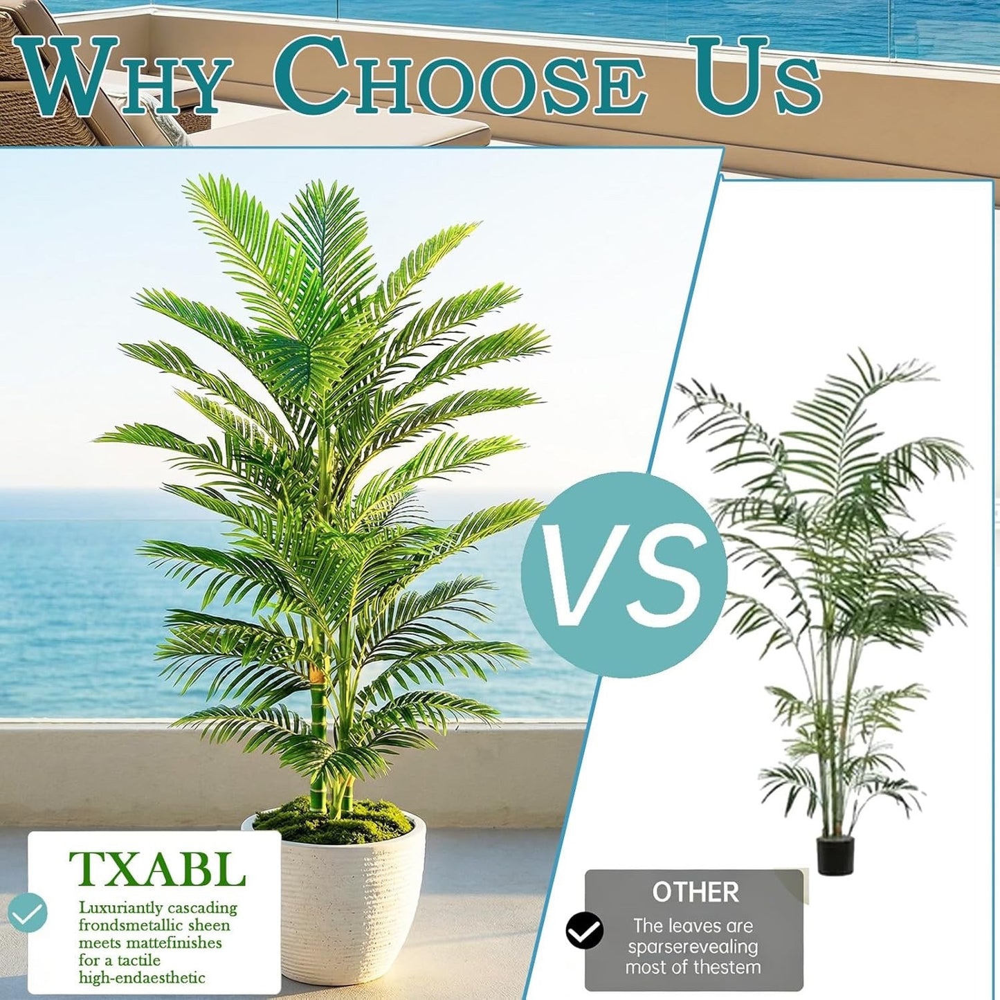 210cm Artificial Golden Cane Palm Tree Faux Indoor Plant 3 Trunks w Planter Pot