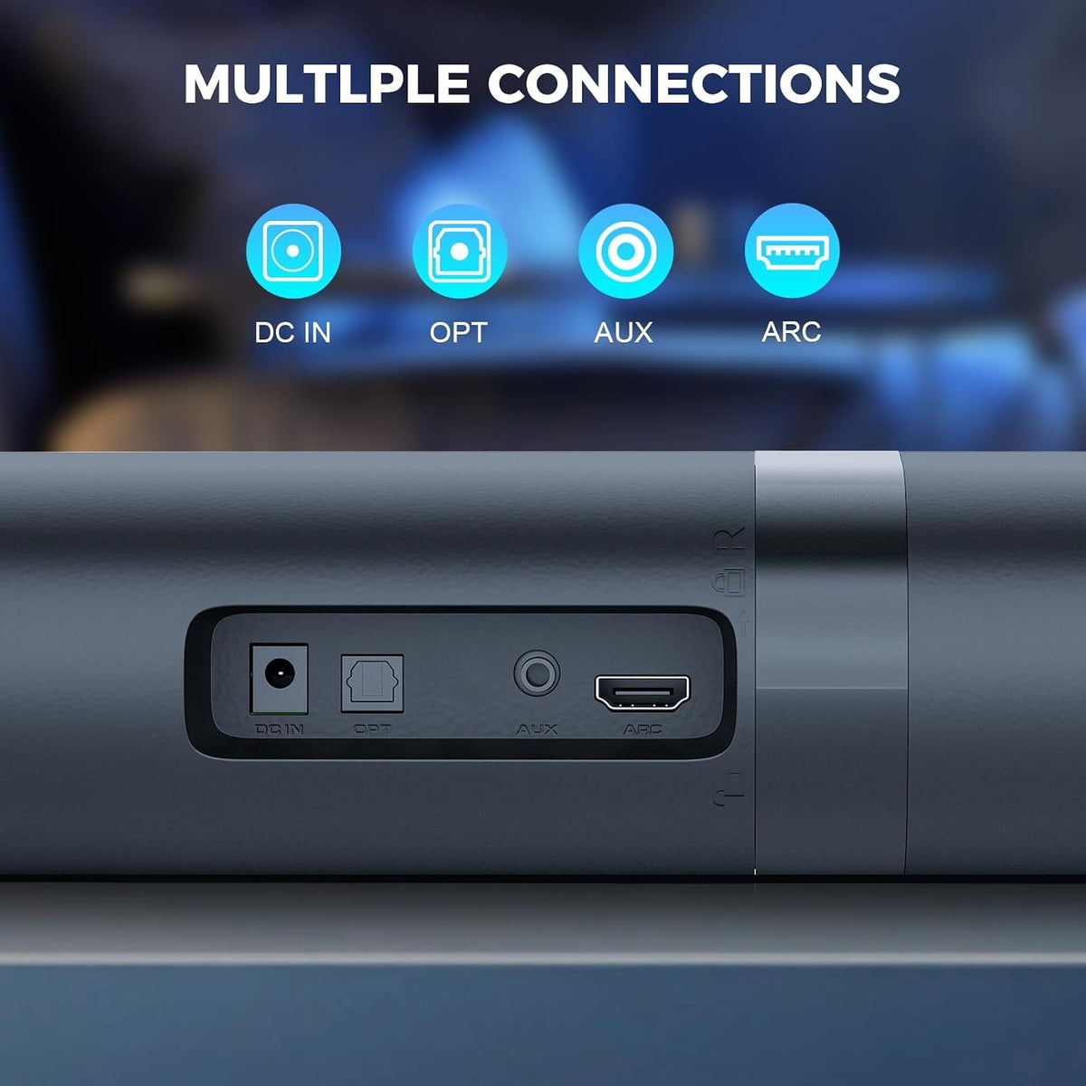 TV Soundbar Subwoofer Speaker 110W Bluetooth 5.3 Surround Sound Bass ARC Optical