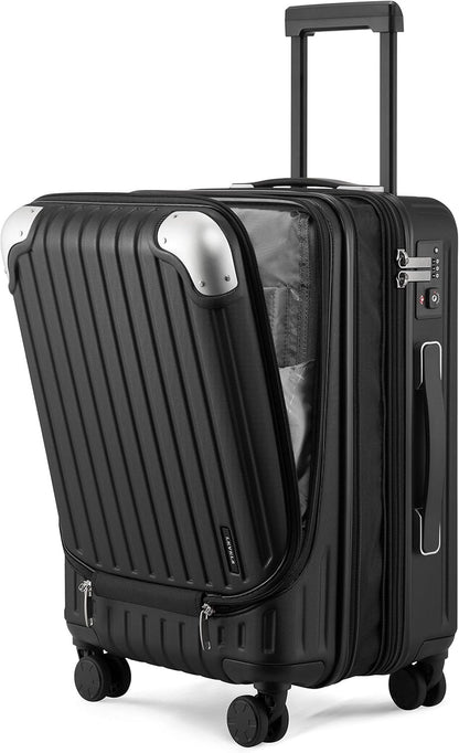 Carry On Suitcase Luggage 20 Inch Expandable Hardside TSA Lock Wheels Black