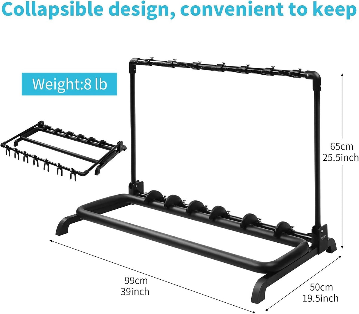 Multi Guitar Rack Stand 7 Holder Foldable Adjustable Acoustic Electric Bass