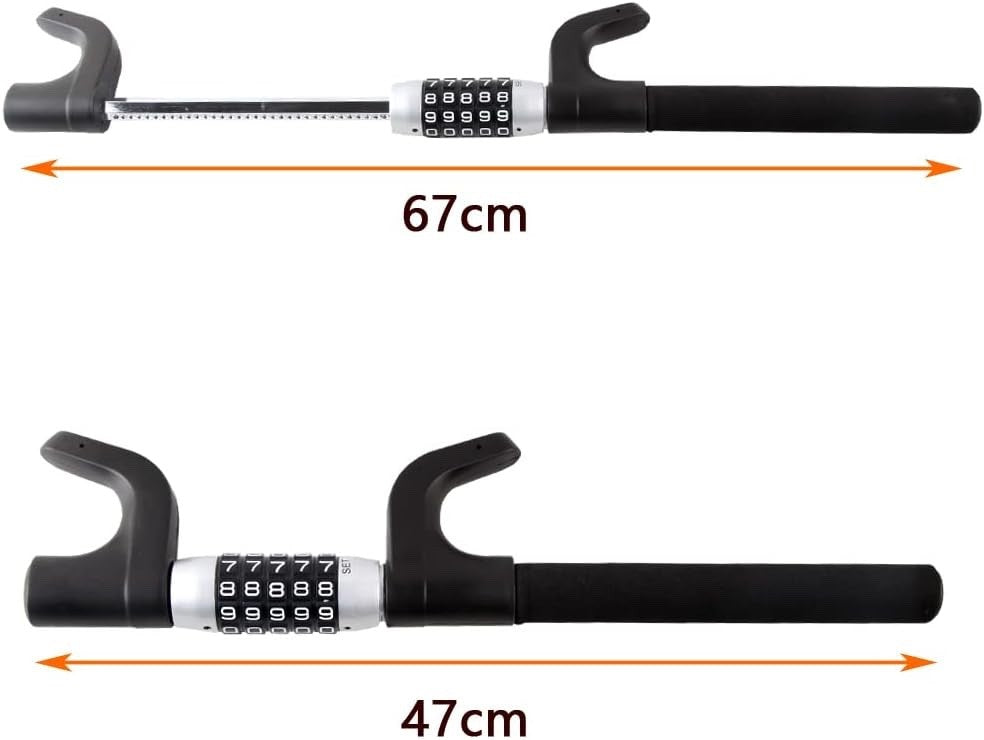 Universal 5-Digit Combination Steering Lock Keyless Anti-Theft Car Wheel Lock