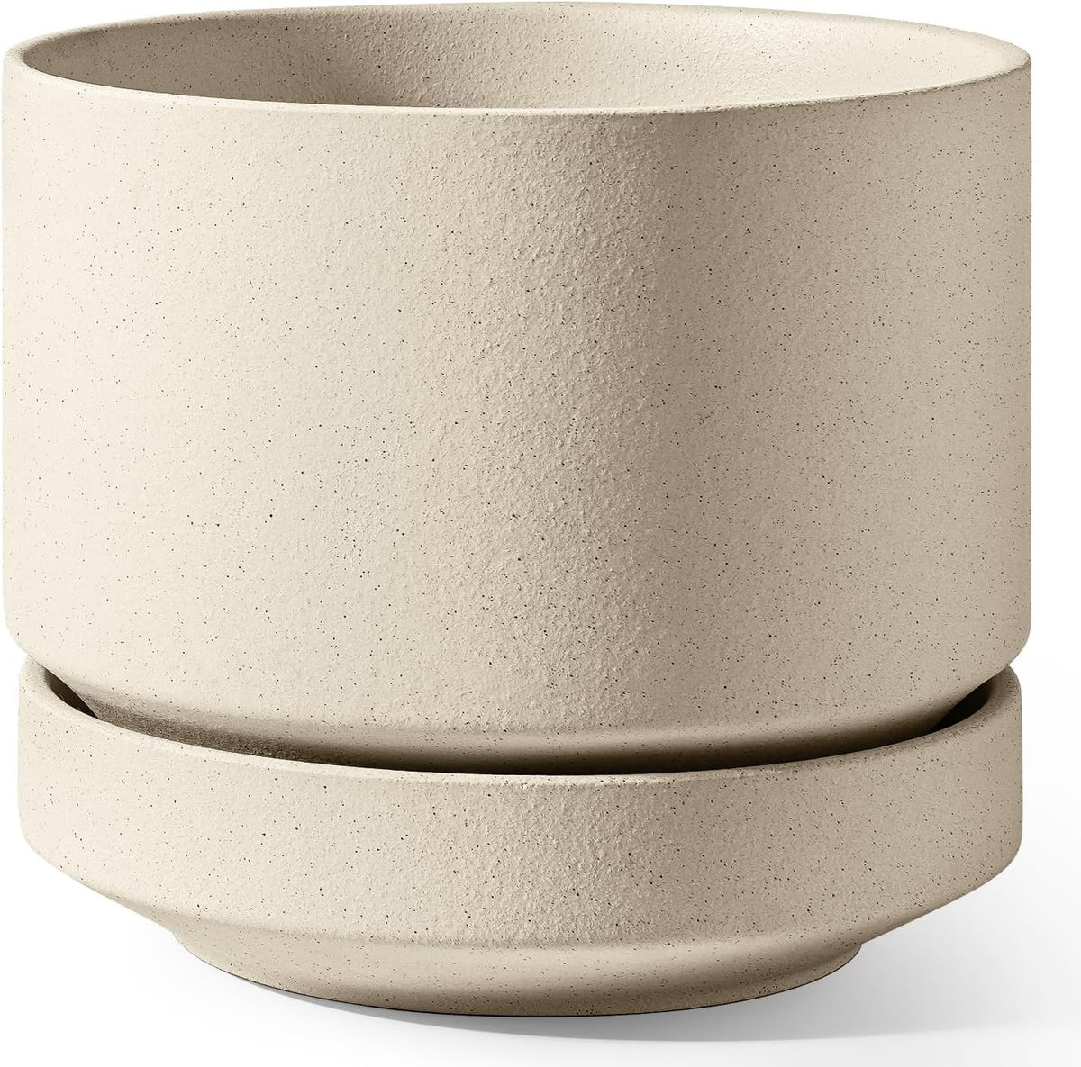 Le TAUCI Ceramic Plant Pot 30 cm Large Planter With Saucer Indoor Outdoor