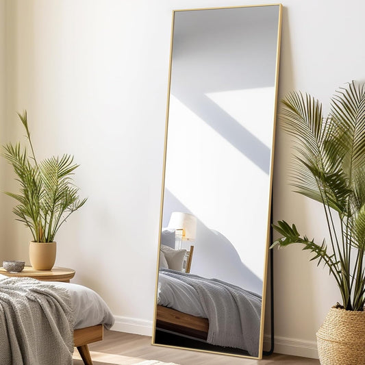 LunaMirror Full Length Mirrors Free Standing Floor Mirror Full Body 161x52cm
