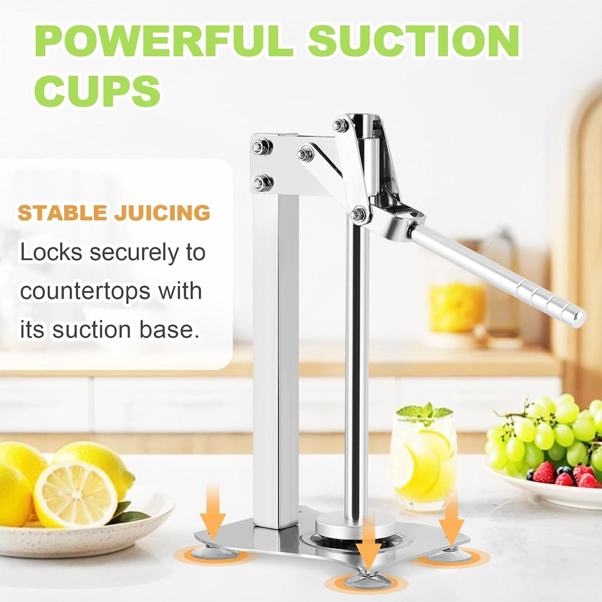 Manual Lemon Citrus Juicer Press Heavy Duty Stainless Steel Fruit Squeezer Cup
