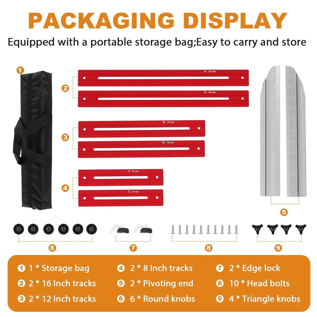 Stair Tread Template Tool Ladder Edge Locking Double Scale Measuring Gauge