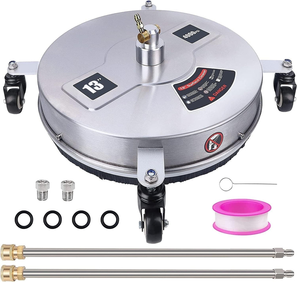 13" Heavy Duty Pressure Washer Surface Cleaner for Deck Driveway 4000PSI