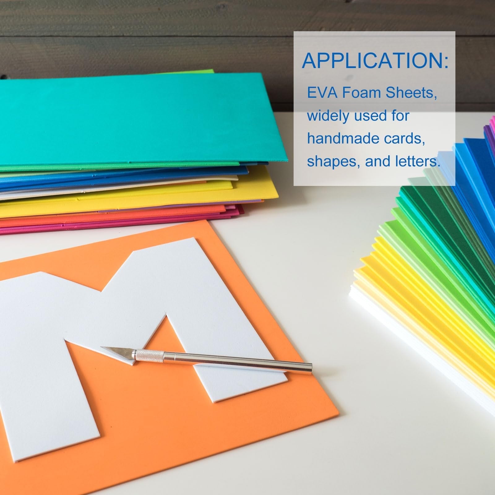 DMiotech 8 Pack 9.8 x 9.8 Inch 5mm Thick EVA Foam Sheets White