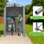 1x1.8m Outdoor Bike Storage Shed Waterproof UV Resistant Metal Frame Tent