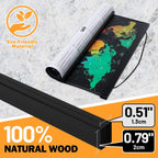 A0 Magnetic Poster Frame Light Wood Hanging Print Hanger