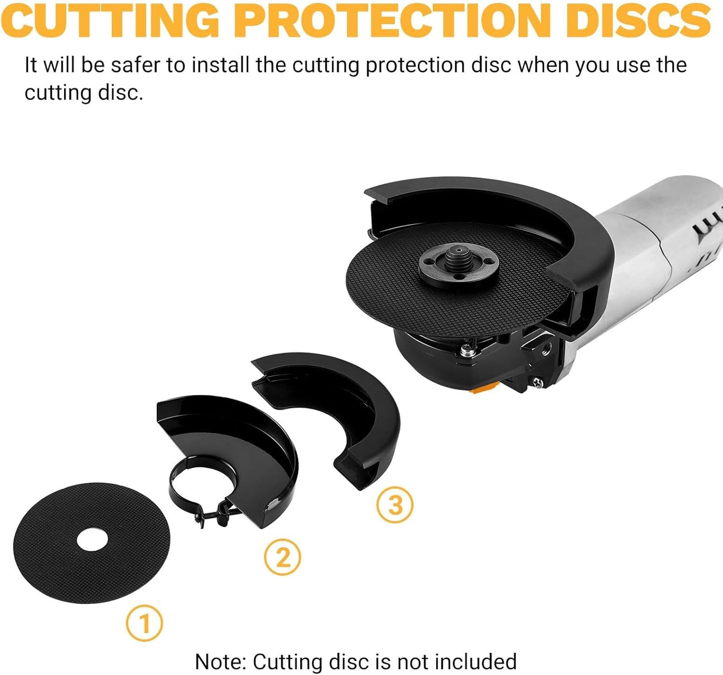 Angle Grinder 900W 115mm 12000RPM Electric Cut Off Tool Metal Steel Polish Disc