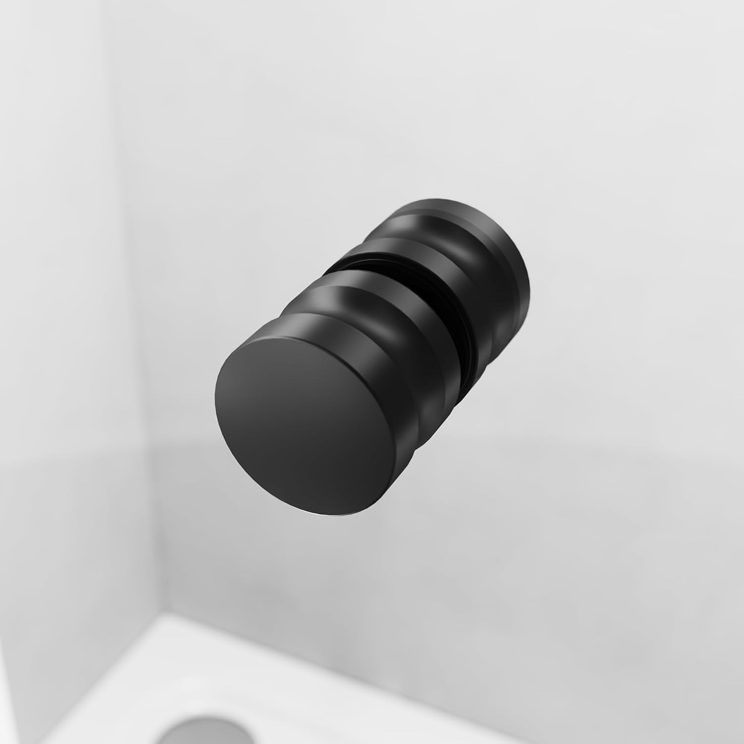 900mm Black Bi Fold Shower Door Inward Opening Space Saving Enclosure