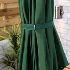 2.7m Round Garden Parasol Push Button Tilt Outdoor Patio Umbrella Green