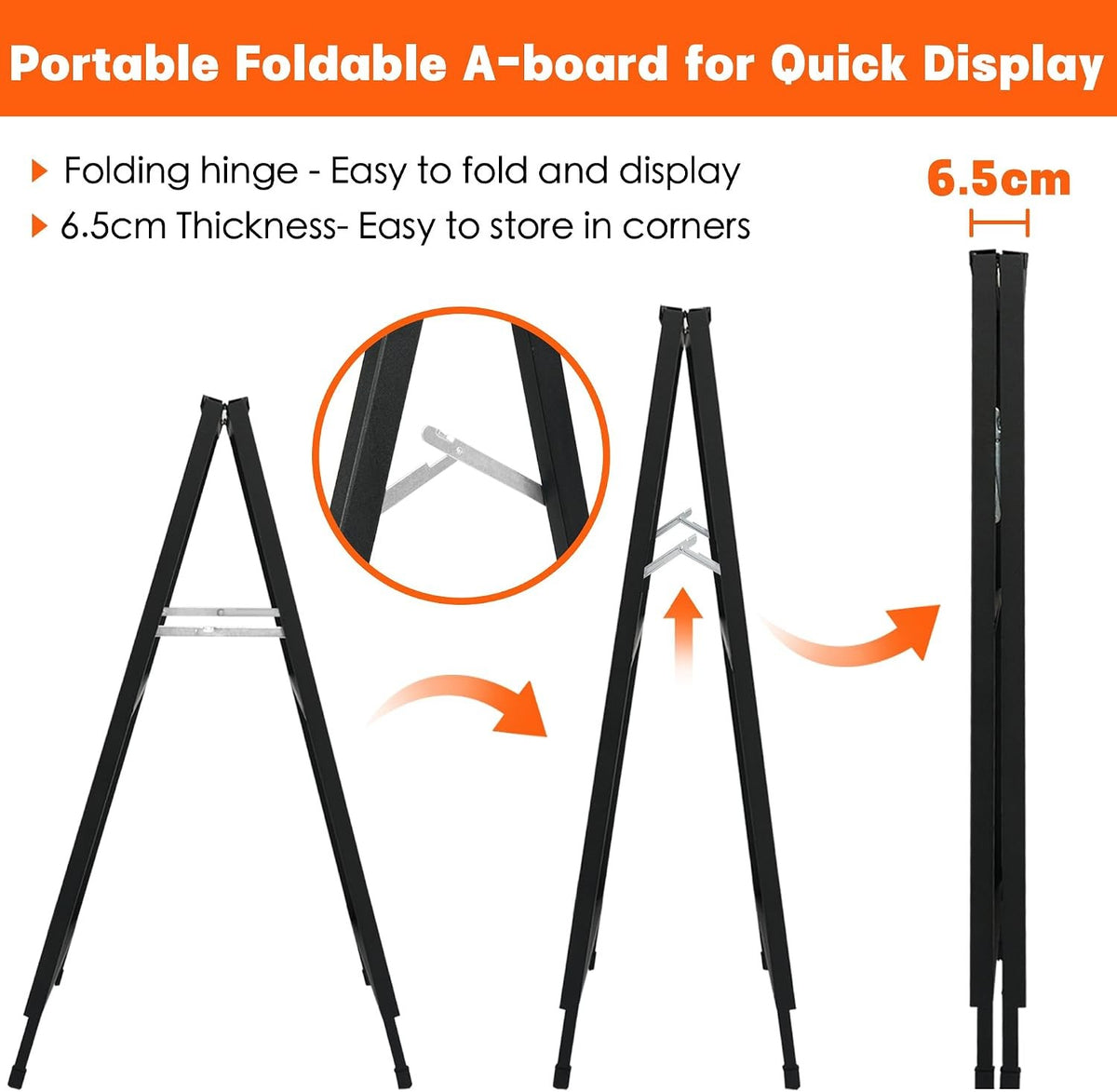 A1 Pavement Sign A Board Double Sided Poster Holder Outdoor Advertising Display