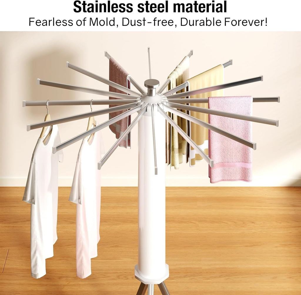 MAXXIVO Foldable Tripod Clothes Drying Rack Versatile Folding Clothes Rack