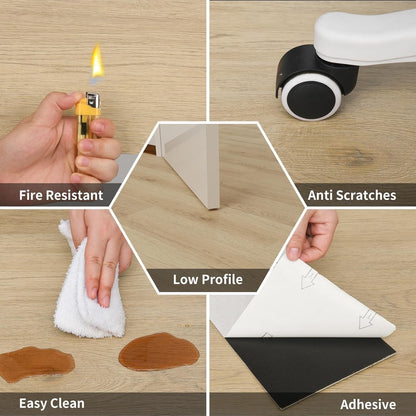 Vinyl Floor Planks Self Adhesive 36 Pack 5sqm Waterproof Wood Effect Tiles Home