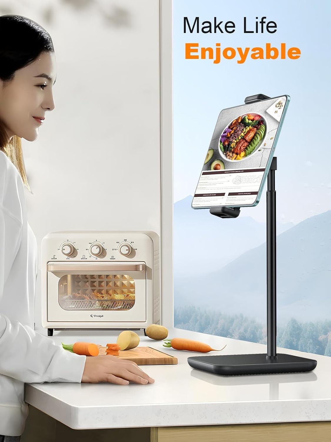 Tounee Tablet Stand for Desk with 360 Adjustable Holder Clamp Bracket