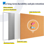 Large Cork Notice Board 180x120cm Aluminium Frame Wall Pin Board w Push Pins