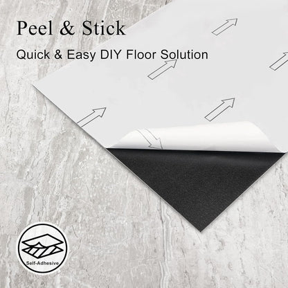 Self Adhesive Vinyl Floor Tiles Stone Effect Natural Travertine 12 Pack 2.23m²