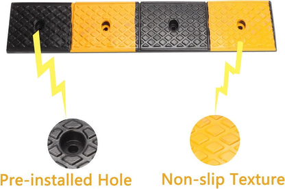 Kerb Ramp Rubber Threshold Wheelchair 100x15x5cm 5cm Rise Non Slip Fixing Bolts