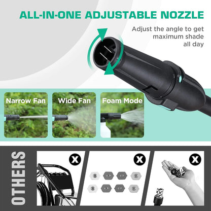 HAUSHOF High Pressure Washer 2 IN 1 Portable Electric Jet Washer 135 Bar 426L/H