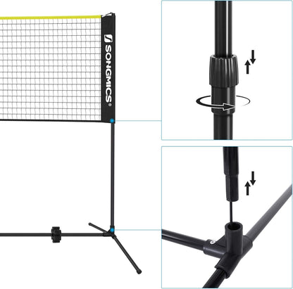 Badminton Volleyball Net Portable Adjustable Height Garden Beach Tennis Set