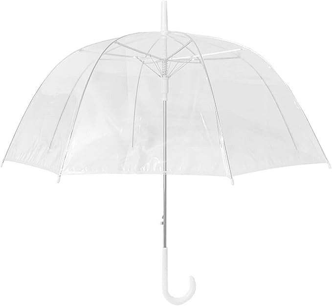 4 Pack Clear Dome Umbrellas Transparent Bubble Rain Wedding Brolly