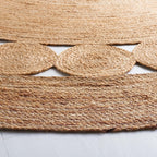 GlammTexa 90×90cm Hand Woven Round Jute Rug Braided Natural Boho Home Decor