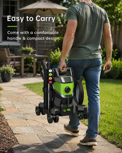 Pressure Washer Jet Wash Electric 2000W 345 Bar 680L/H Car Patio Foam Cannon