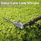 Cordless Telescopic Hedge Trimmer Long Reach 2x 2.0Ah Batteries Adjustable
