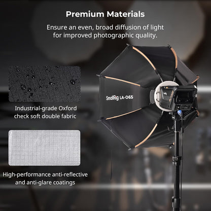 Softbox Octagonal 65cm Quick Release Bowens Mount Diffuser Grid Carry Bag COB