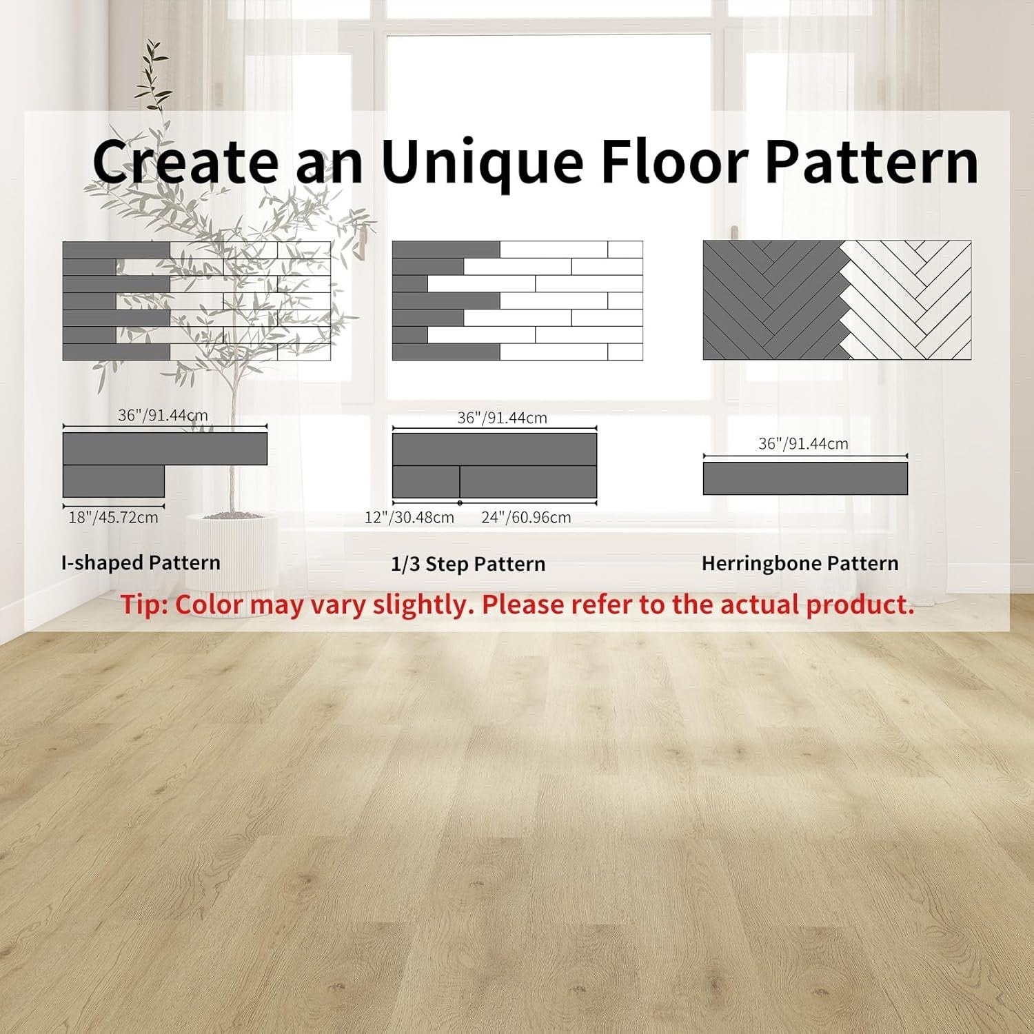 Vinyl Floor Planks Self Adhesive 36 Pack 5sqm Waterproof Wood Effect Tiles Home
