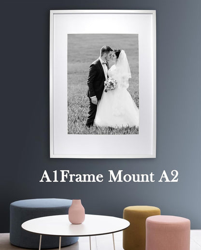 Picture Frame A1 Set of 3 with Mount for A2 Poster Photo Display