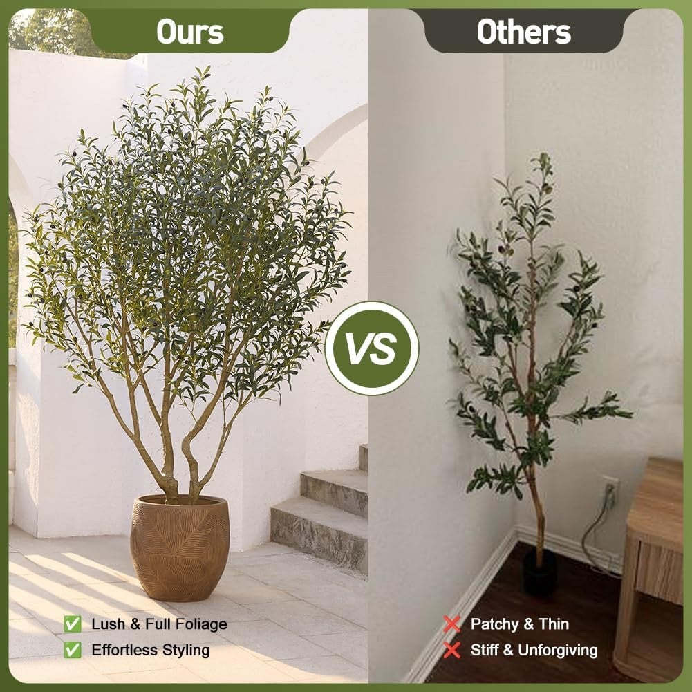 VeriNatural 240cm Artificial Olive Tree Large Faux Plant Indoor Outdoor